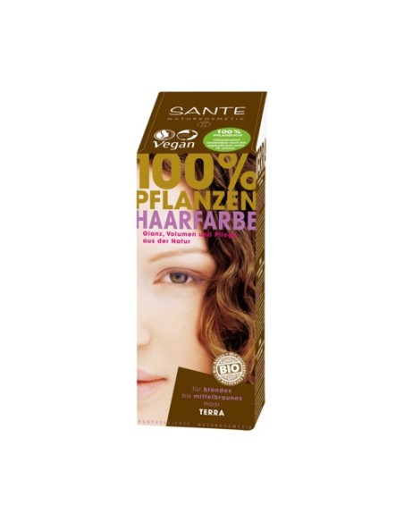 Tinte vegetal en polvo Tierra 100 g de polvo (Castaño) Sante
