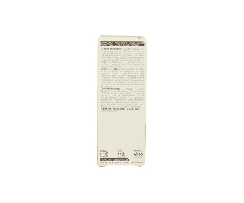 Aceite esencial de ajo 5 ml de aceite esencial Pranarom