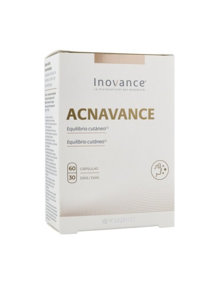 Acnavance afecciones de la piel 60 cápsulas vegetales Inovance