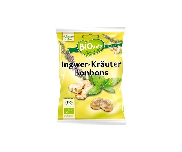 Caramelos Biodeta de Jengibre y Hierbas 75 g Biocop