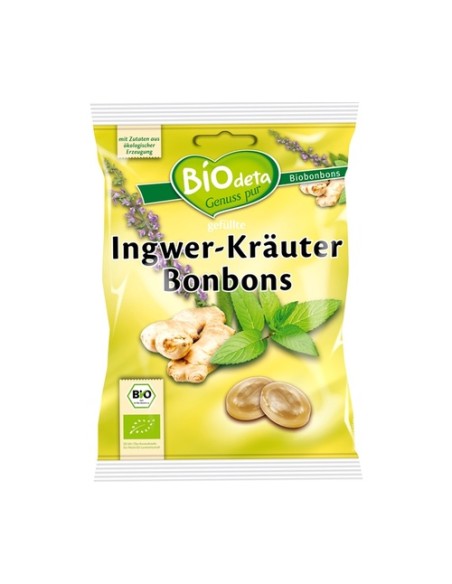 Caramelos Biodeta de Jengibre y Hierbas 75 g Biocop