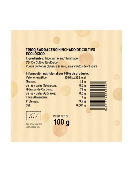 Trigo sarraceno hinchado 100 g El Granero Integral
