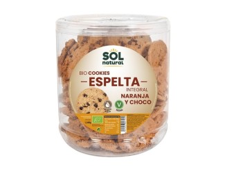 Galletas cookies de espelta integral con naranja y chocolate