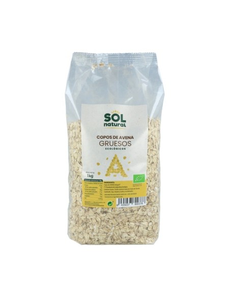 Copos de avena integral gruesos formato familiar Bio 1 kg Sol Natural