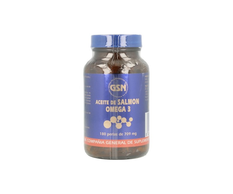Aceite Salmón Omega 3 180 perlas de 500mg GSN