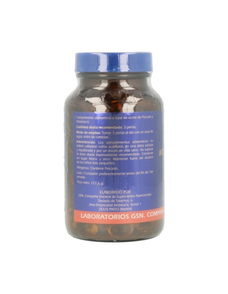 Aceite Salmón Omega 3 180 perlas de 500mg GSN