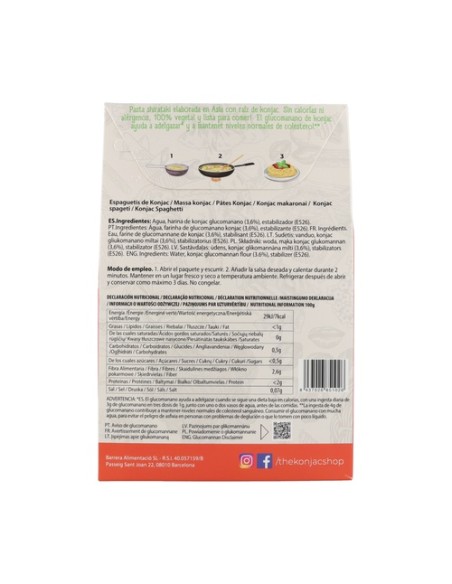 Espaguetis de konjac 200 g The Konjac Shop