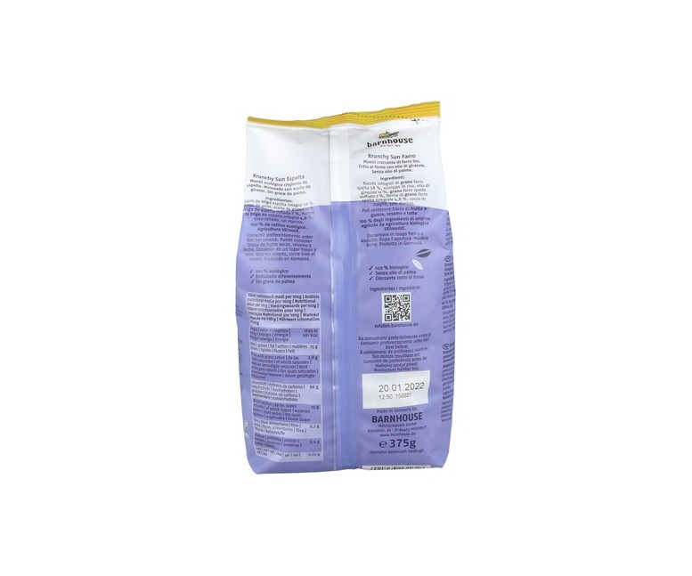 Muesli Krunchy Sun Espelta 375 g Barnhouse