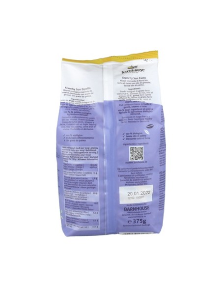 Muesli Krunchy Sun Espelta 375 g Barnhouse