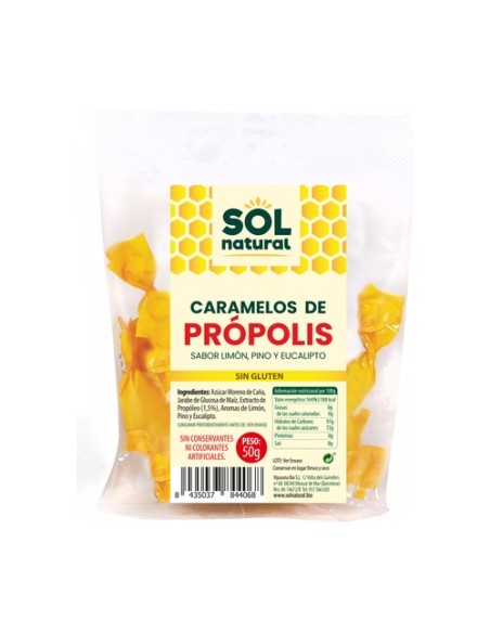 Caramelos de própolis 50 g Sol Natural