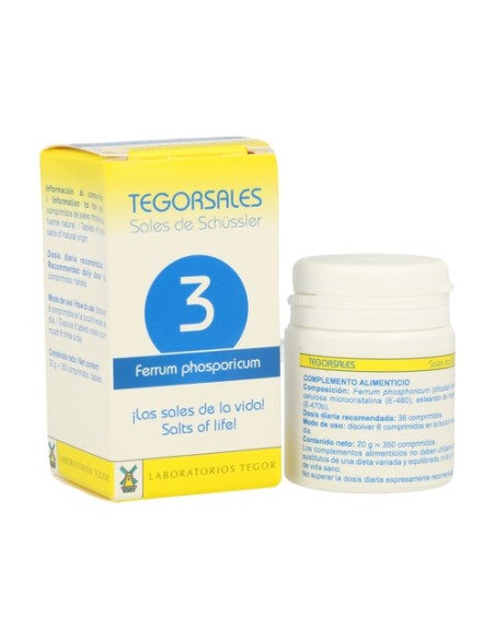 Ferrum Phos D6 Sales 3 350 comprimidos de 20g Tegor