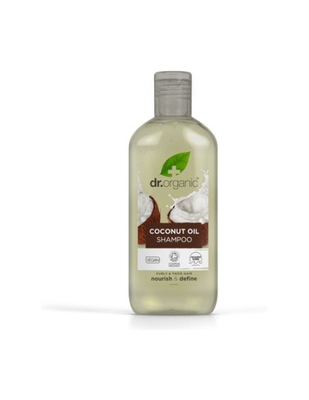 Champú de Aceite Virgen de Coco - Cabello grueso o rizado 265 ml de gel Dr. Organic