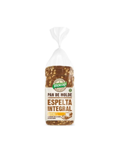 Pan de molde de espelta integral y avena 400 g Biocop