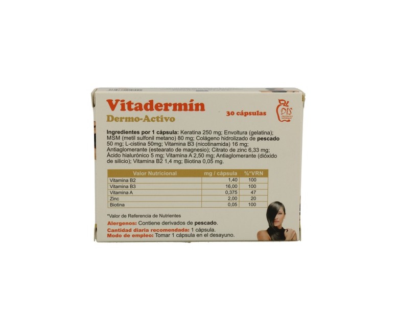 Vitadermin (Piel,Cabello,Uñas) 30 cápsulas Dis