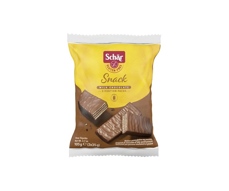 Snack de chocolate y avellana sin gluten 105 g Schär