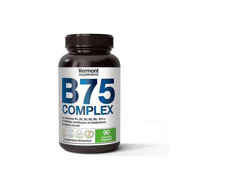 Complejo de vitamina B75 complex 90 cápsulas vegetales Vermont Supplements