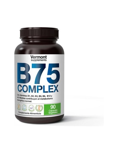 Complejo de vitamina B75 complex 90 cápsulas vegetales Vermont Supplements