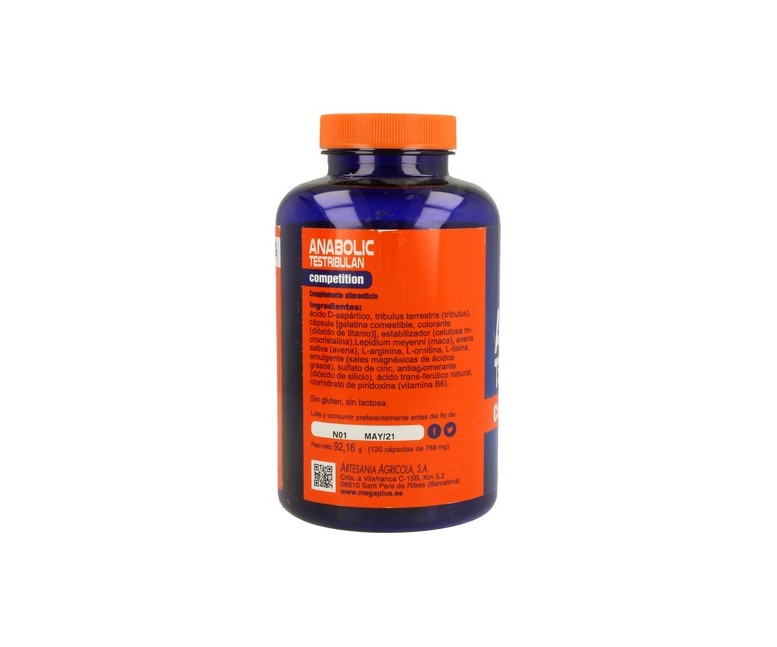 Anabolic Testribulan Competition 120 cápsulas Mega Plus