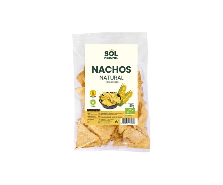 Nachos de maíz natural sin gluten Bio 125 g Sol Natural