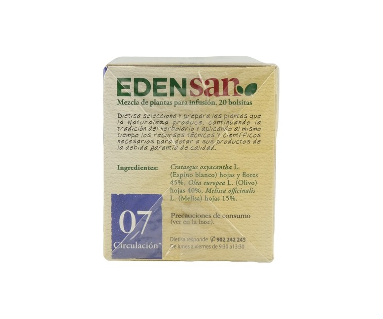 Edensan 07 Cir Infusiones 20 bolsitas infusoras Dietisa