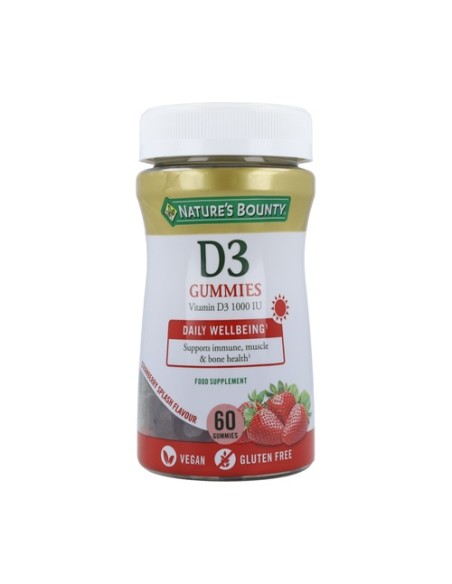 Vitamina D3 gummies 60 unidades Nature's Bounty