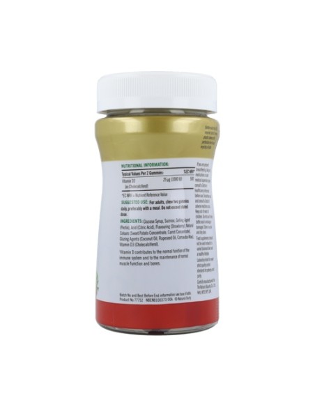 Vitamina D3 gummies 60 unidades Nature's Bounty