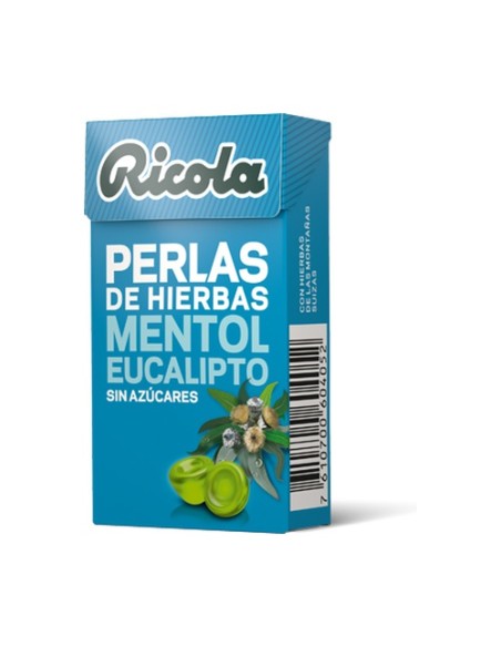 Perlas Ricola de Eucalipto Mentol sin Azúcar 25 g Ricola