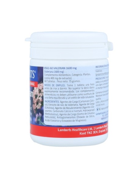 Valeriana 60 tabletas de 1600mg Lamberts