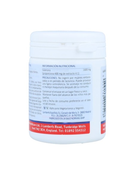 Valeriana 60 tabletas de 1600mg Lamberts