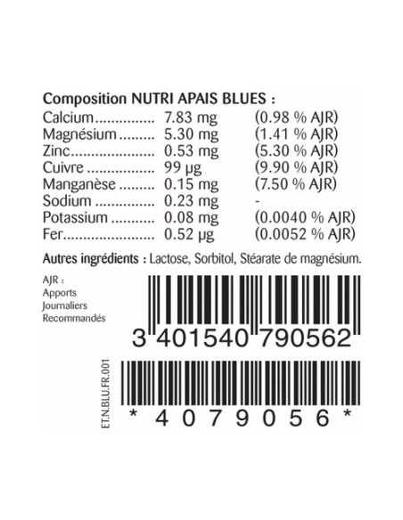 Nutri apais blues 70 comprimidos masticables Activa