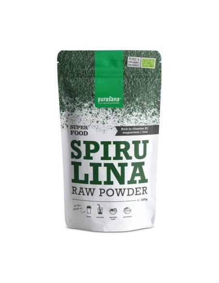 Espirulina vegana en polvo Bio 200 g de polvo Purasana