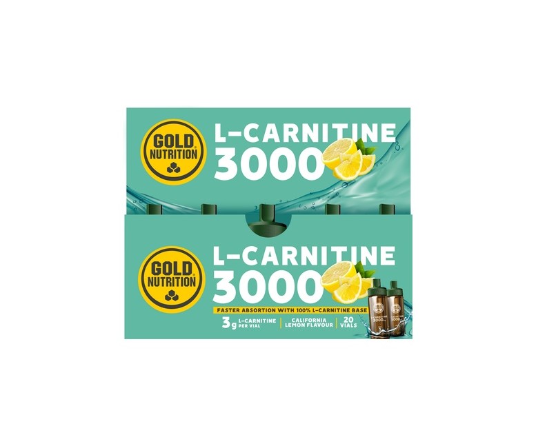 L carnitine (sabor limón) 20 unidades de 10 ml (3000 mg) Gold Nutrition