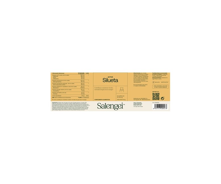 Active silueta 60 cápsulas de 720mg Salengei