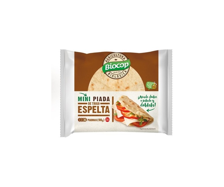 Piada Mini de Trigo Espelta 4 unidades de 25g Biocop