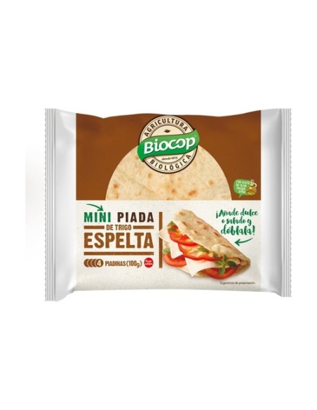 Piada Mini de Trigo Espelta 4 unidades de 25g Biocop