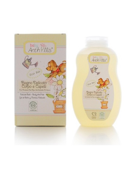 Gel Baño y Champú Delicado Baby (con Proteínas de Arroz Eco) 400 ml Anthyllis