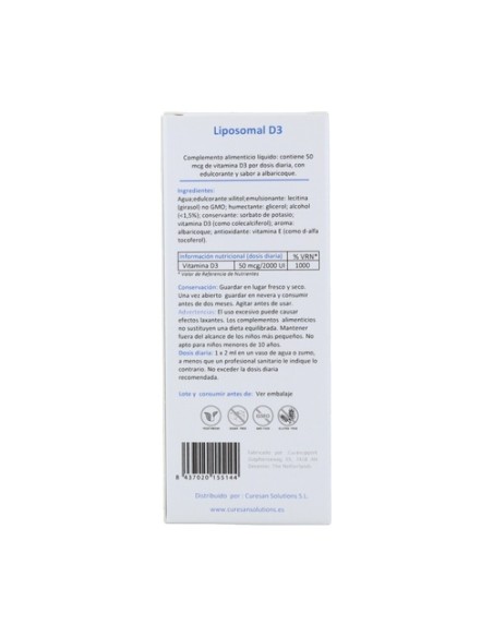 Liposomal D3 60 ml Curesupport