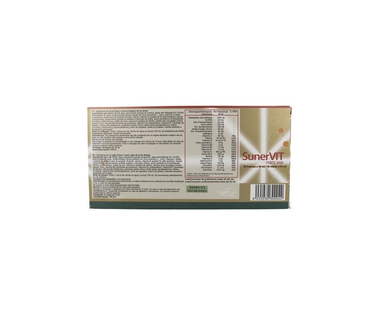 Sunervit forte 3000 10 viales de 10ml Naturlife