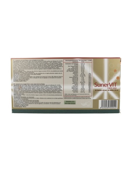 Sunervit forte 3000 10 viales de 10ml Naturlife