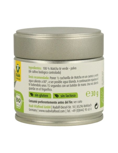 Té Matcha Verde Polvo 30 g (Matcha) Raab
