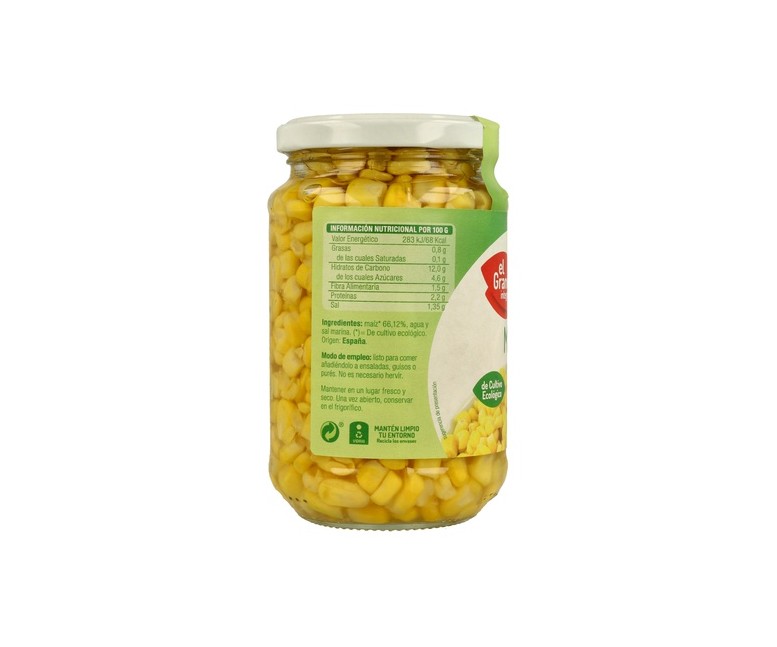Maíz Dulce Cocido Bio 369 g El Granero Integral