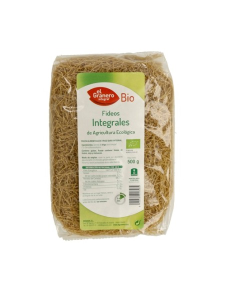 Fideos Integrales Bio 500 g El Granero Integral