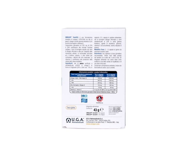 Omegor TwinEFA 60 cápsulas Uga Nutraceuticals