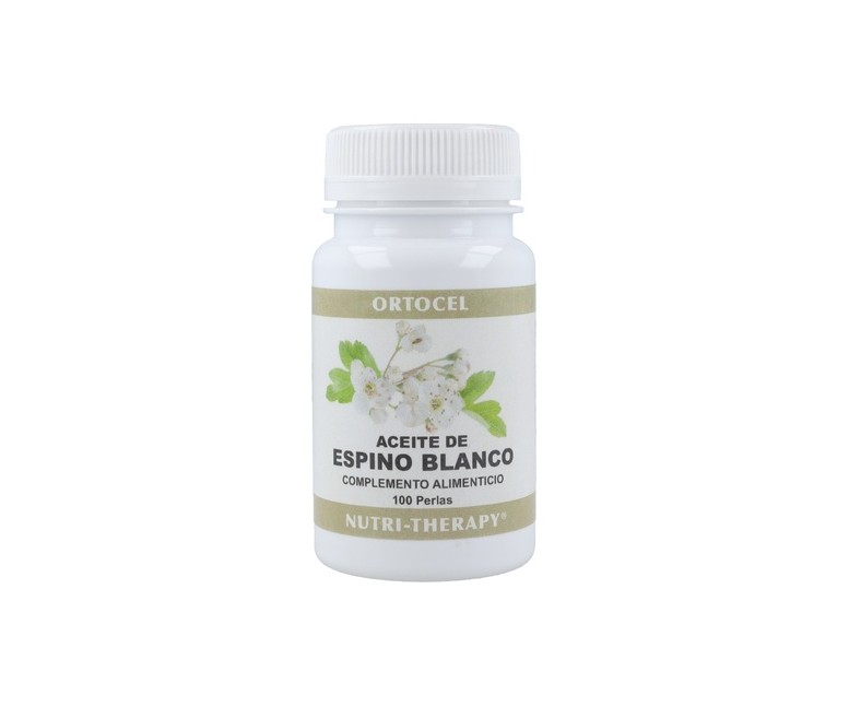 Aceite de espino blanco 300 mg 100 perlas de 458mg Ortocel Nutri Therapy