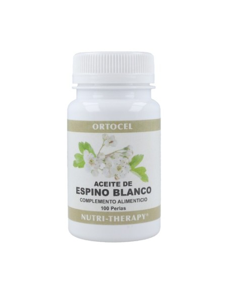 Aceite de espino blanco 300 mg 100 perlas de 458mg Ortocel Nutri Therapy