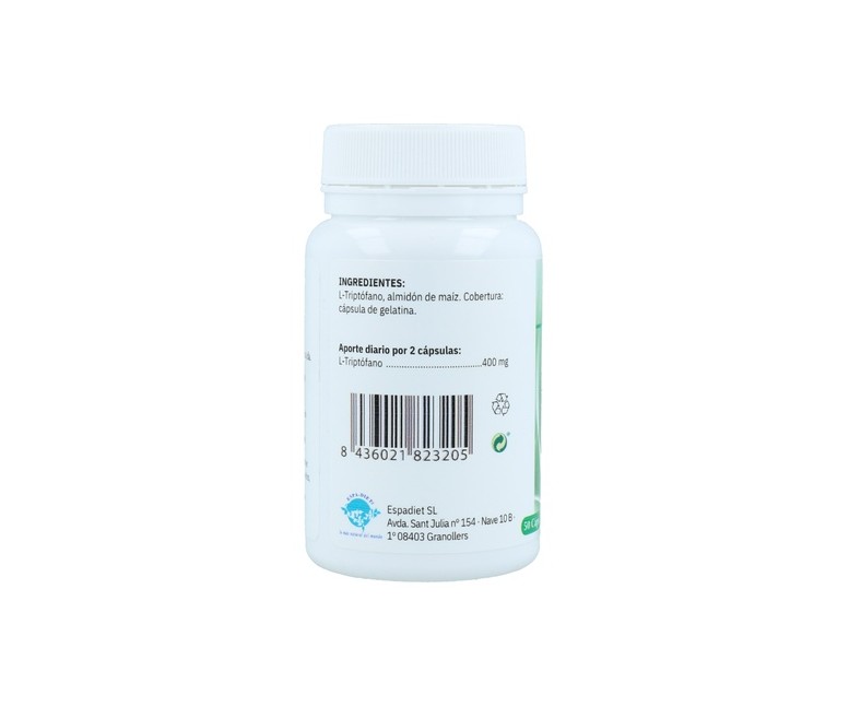 Triptófano 400 50 cápsulas de 400mg Espadiet