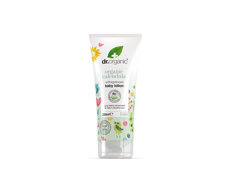 Loción para bebé sin fragancia de caléndula 200 ml Dr. Organic