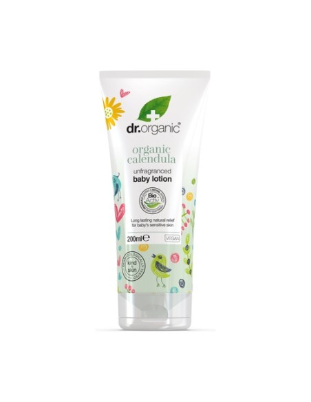 Loción para bebé sin fragancia de caléndula 200 ml Dr. Organic