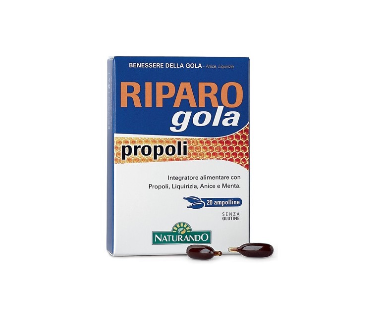Riparo gola ampollas própolis 20 unidades Naturando