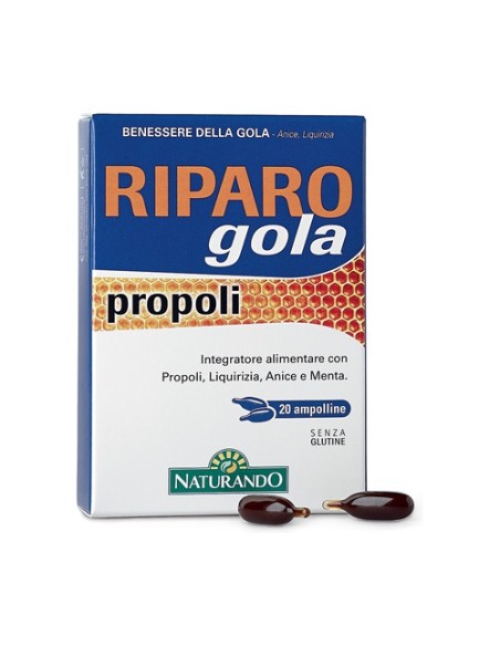 Riparo gola ampollas própolis 20 unidades Naturando